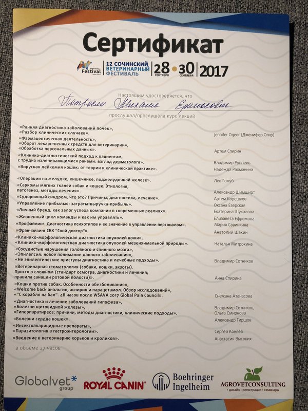 Документ или сертификат