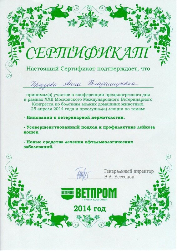 Документ или сертификат