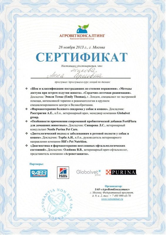 Документ или сертификат