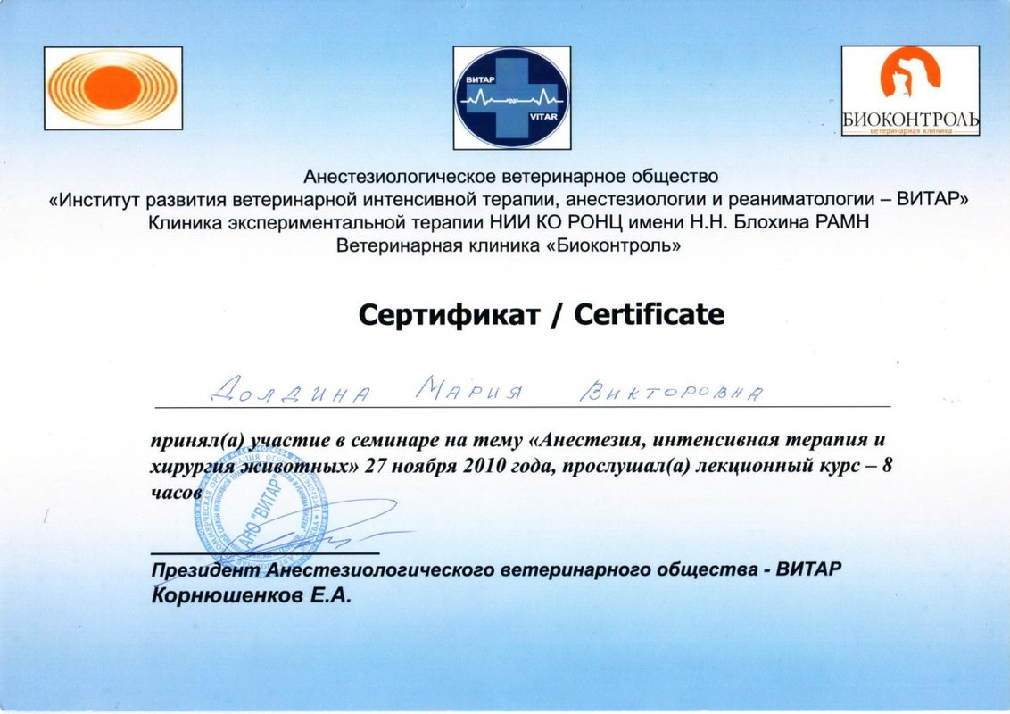 Документ или сертификат