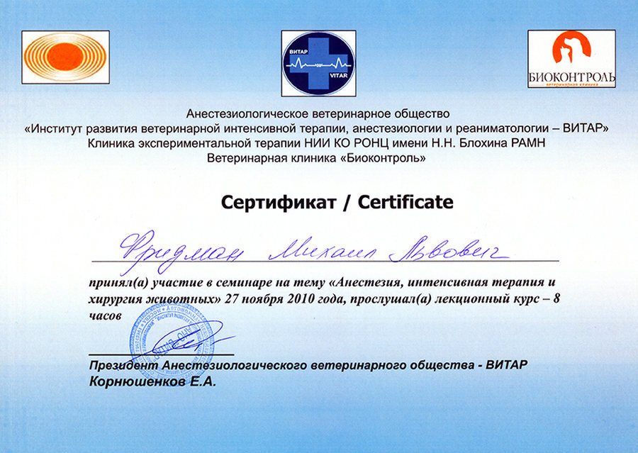 Документ или сертификат