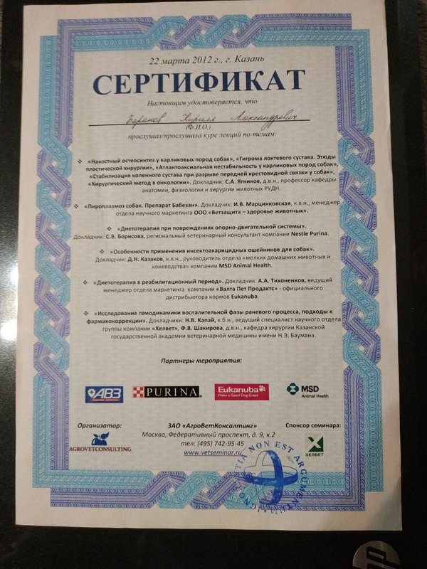 Документ или сертификат