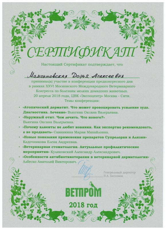Документ или сертификат