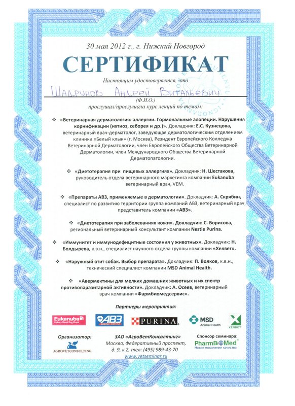 Документ или сертификат