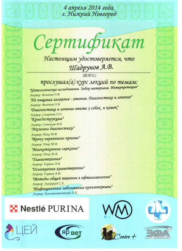 Документ или сертификат