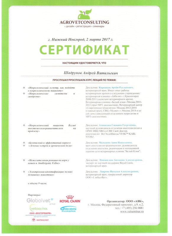 Документ или сертификат