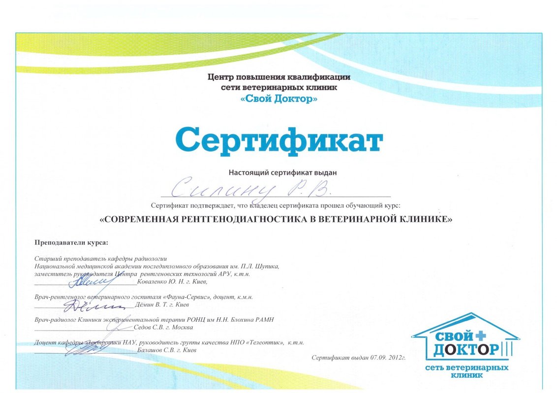 Документ или сертификат