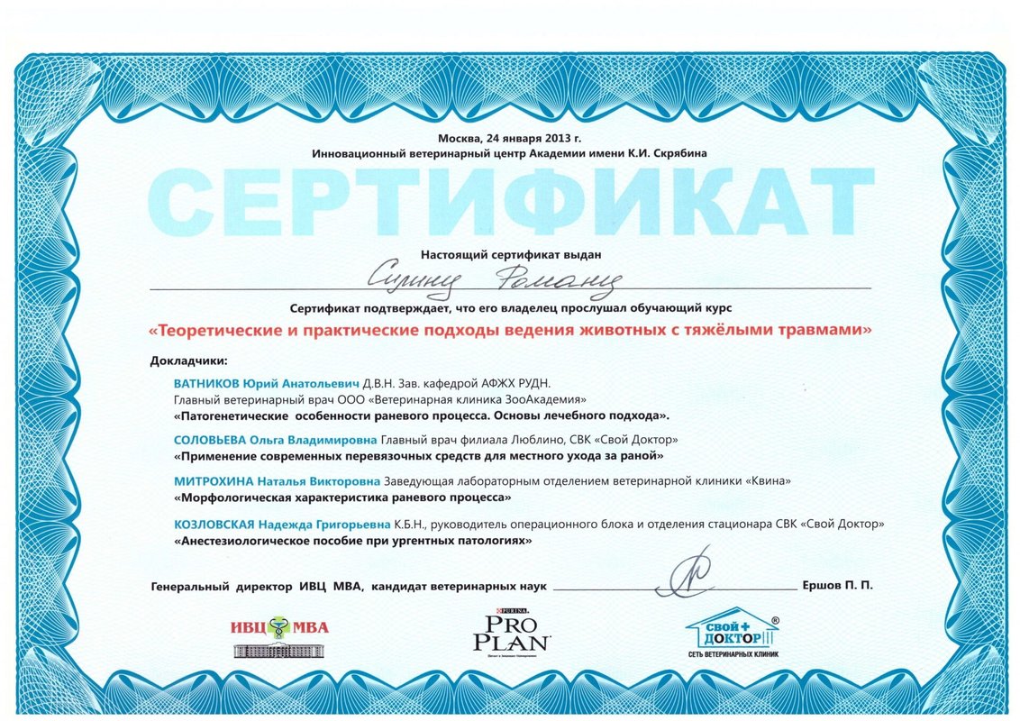 Документ или сертификат