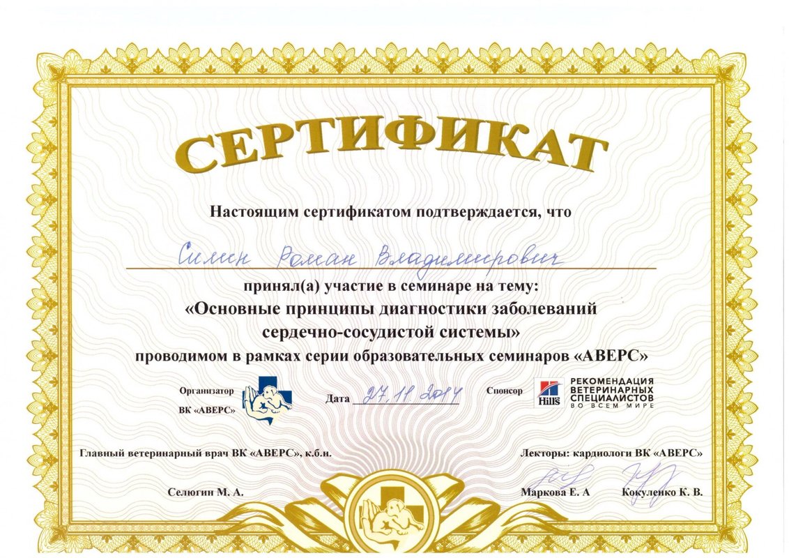 Документ или сертификат