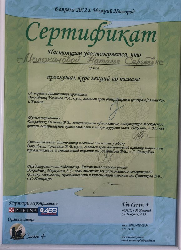 Документ или сертификат