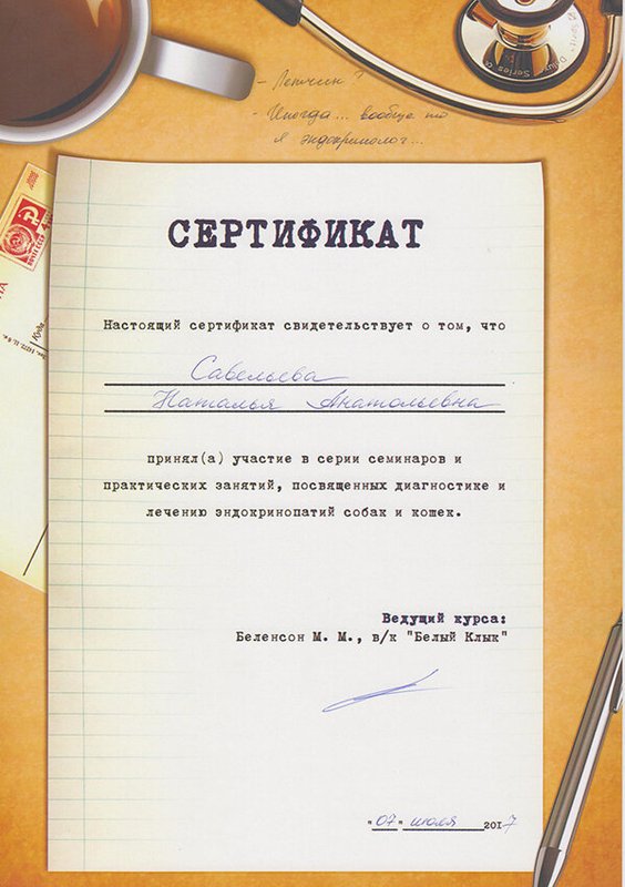 Документ или сертификат