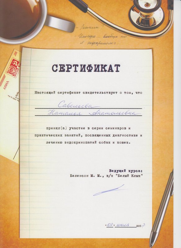 Документ или сертификат