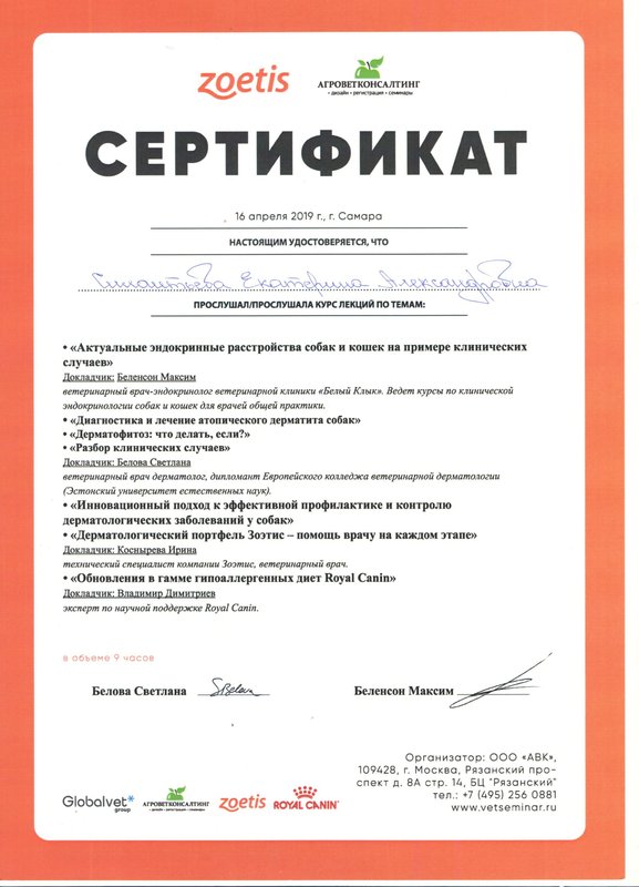 Документ или сертификат