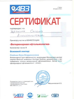 Фото врача Щёткина Оксана Александровна