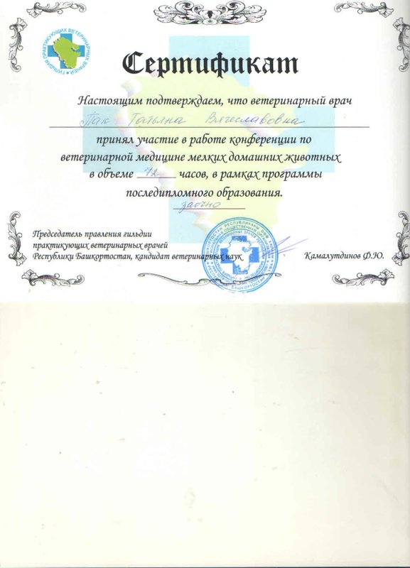 Документ или сертификат