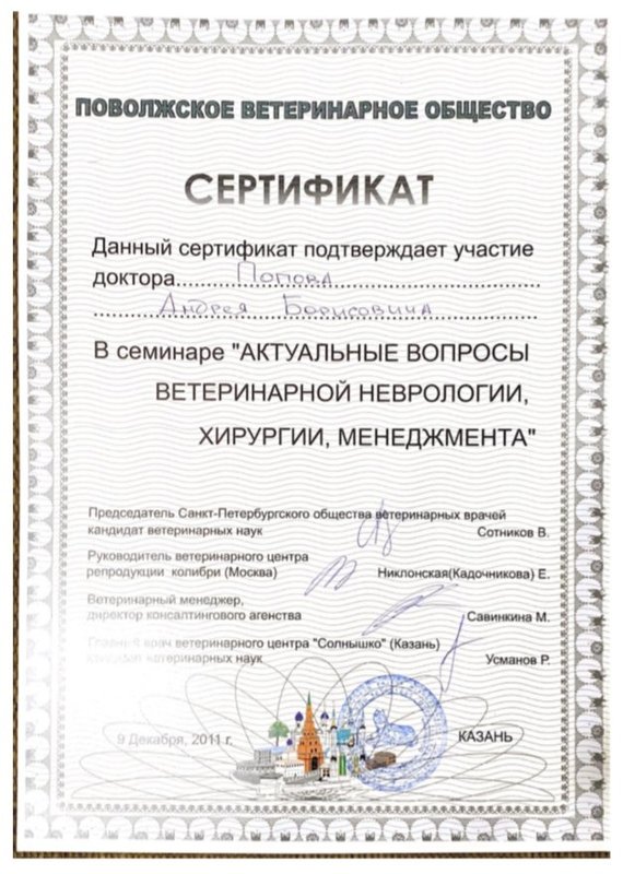 Документ или сертификат