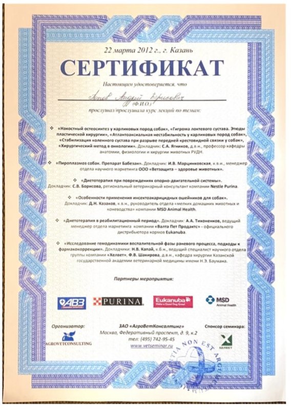 Документ или сертификат