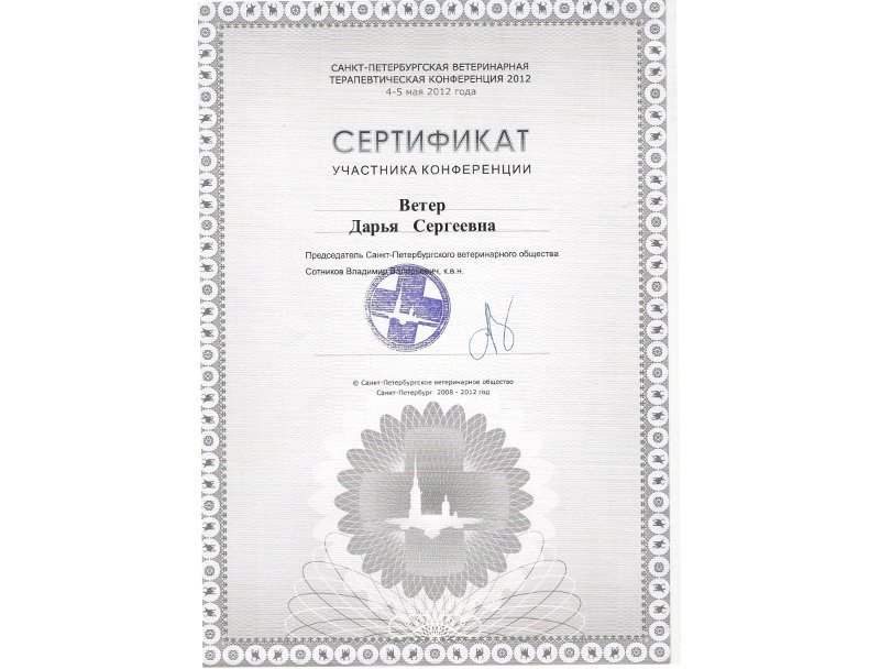 Документ или сертификат