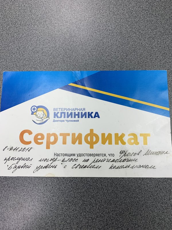 Документ или сертификат