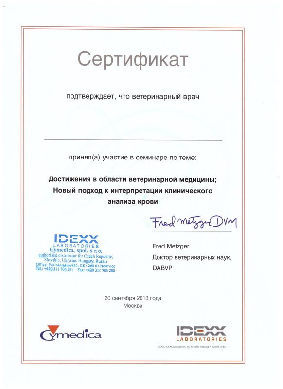 Документ или сертификат