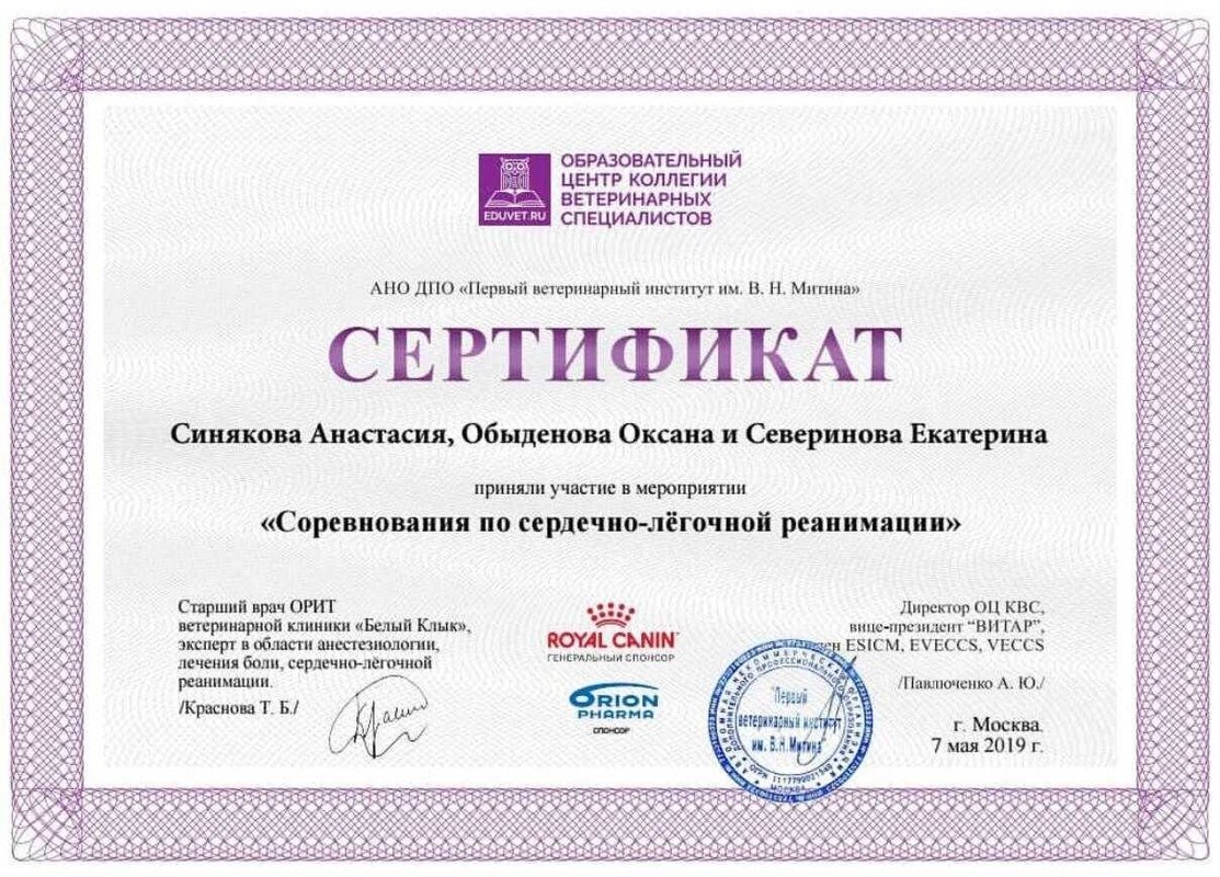 Документ или сертификат