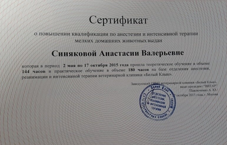 Документ или сертификат
