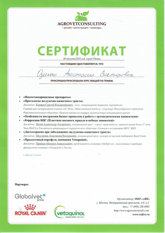 Документ или сертификат