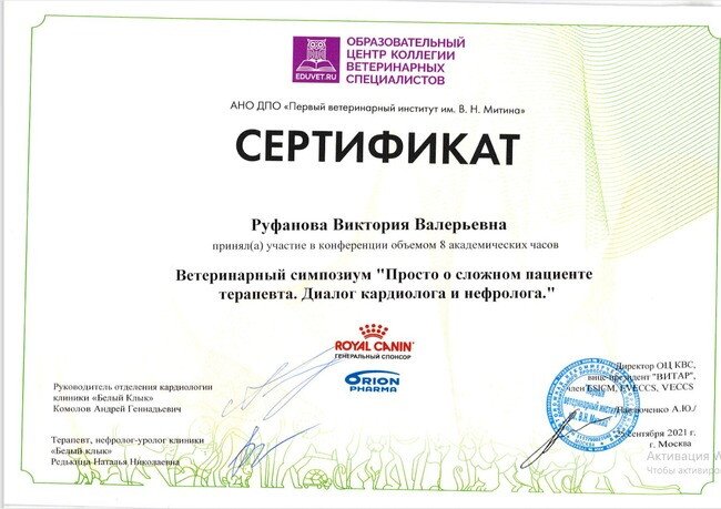 Документ или сертификат