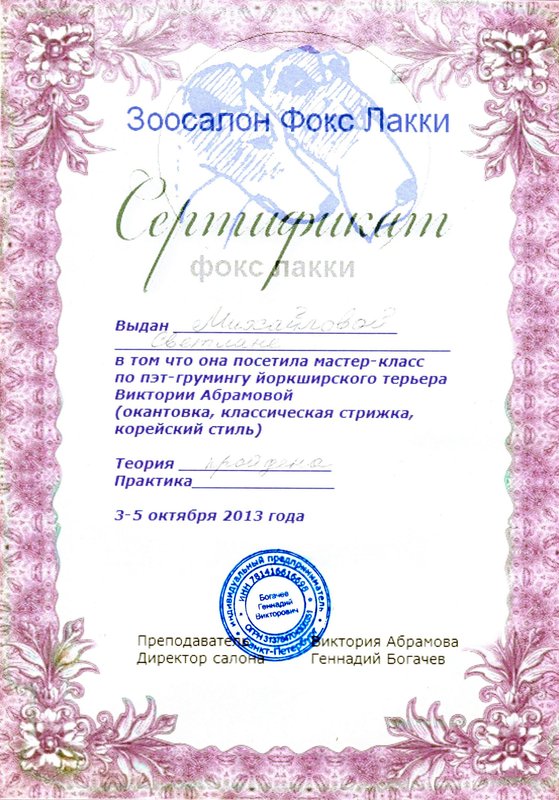 Документ или сертификат