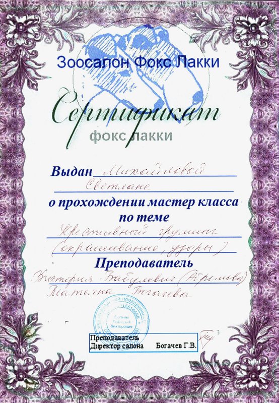 Документ или сертификат