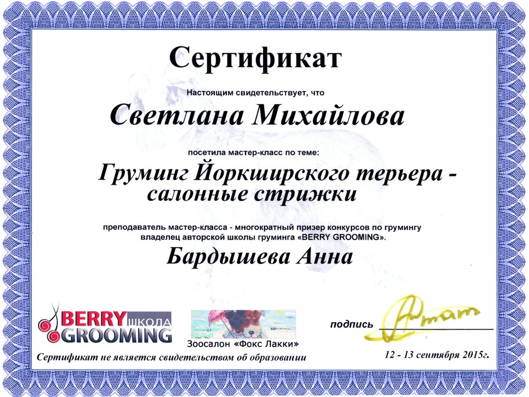Документ или сертификат