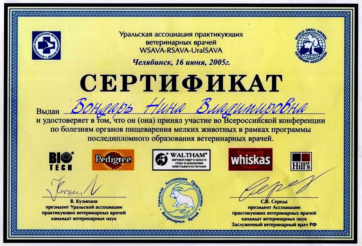 Документ или сертификат