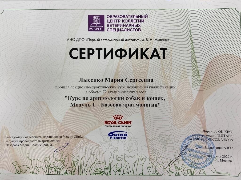 Документ или сертификат