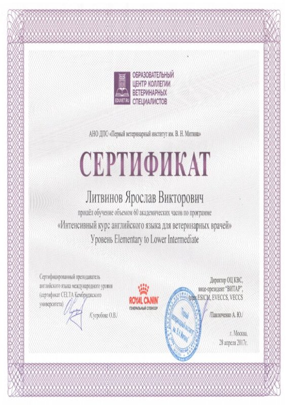 Документ или сертификат