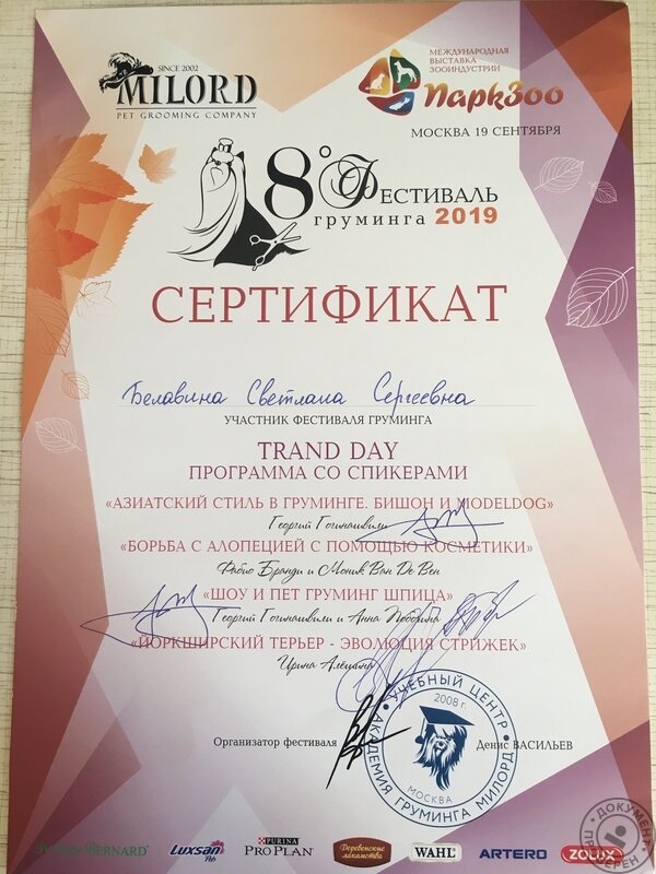 Документ или сертификат