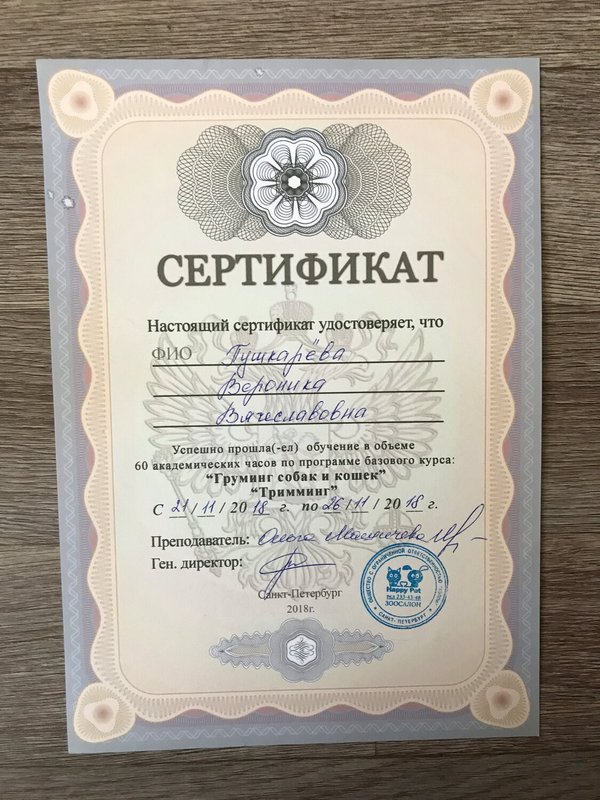 Документ или сертификат