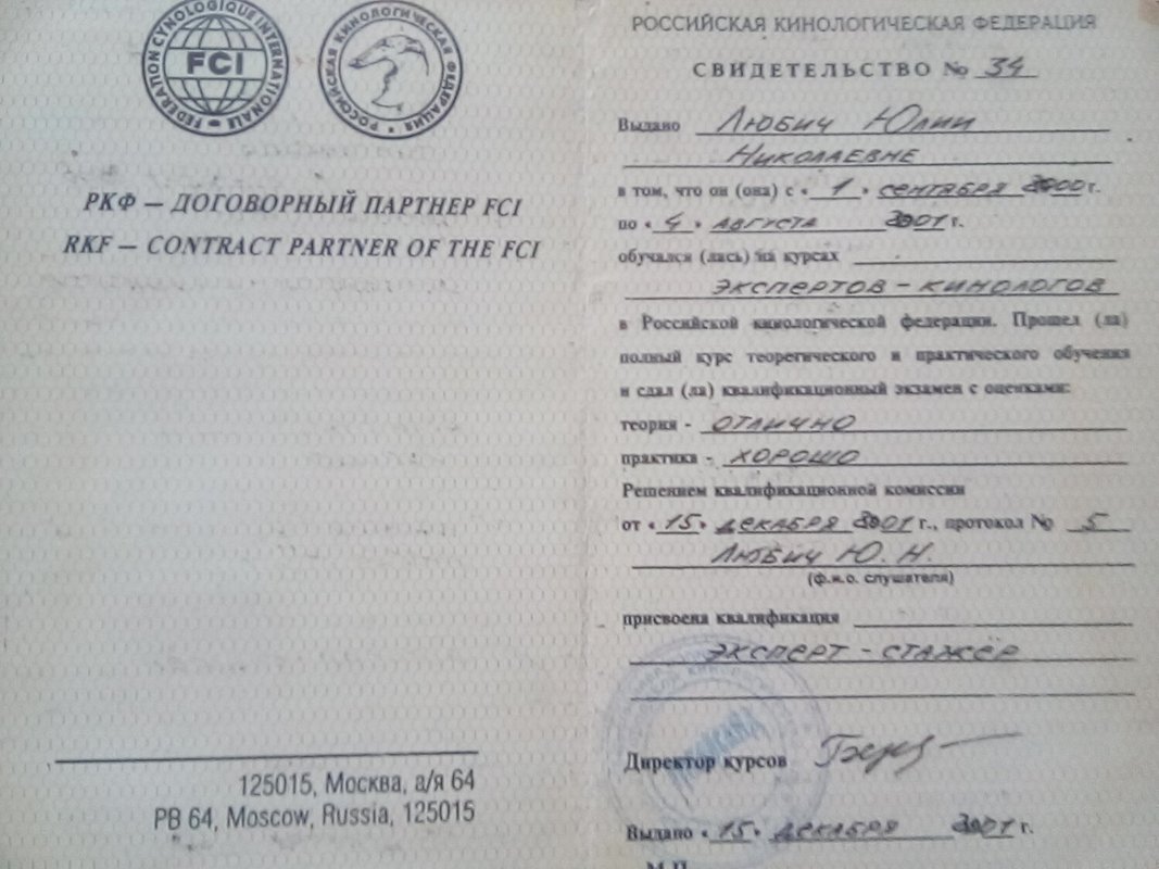 Документ или сертификат