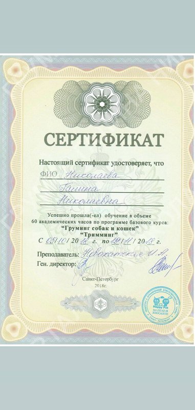 Документ или сертификат