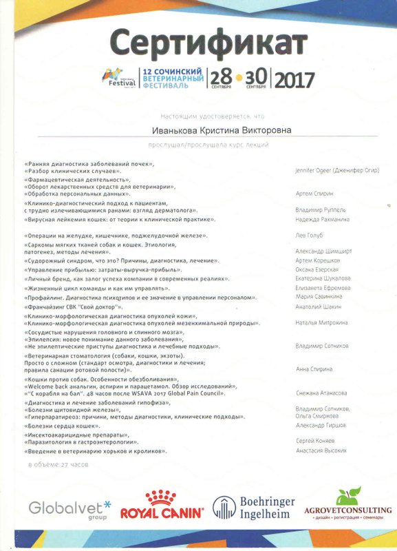 Документ или сертификат