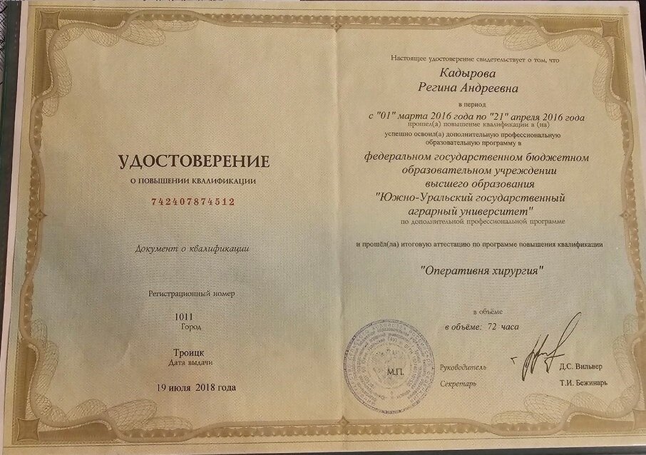 Документ или сертификат