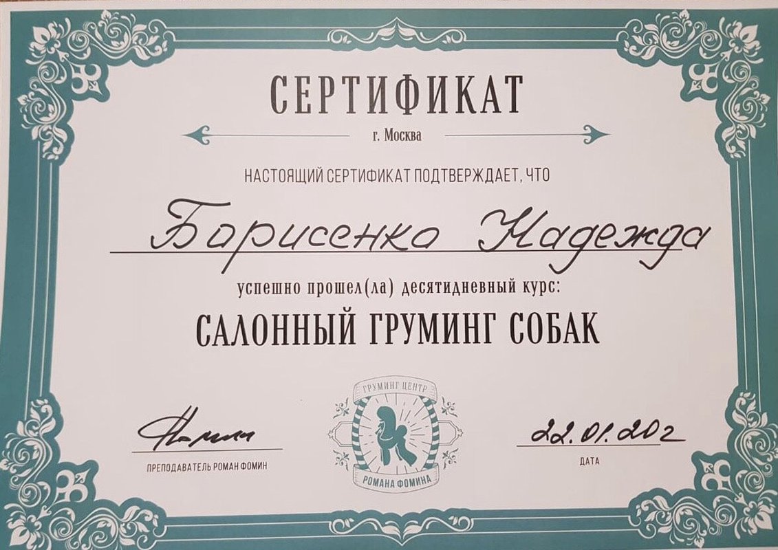 Документ или сертификат