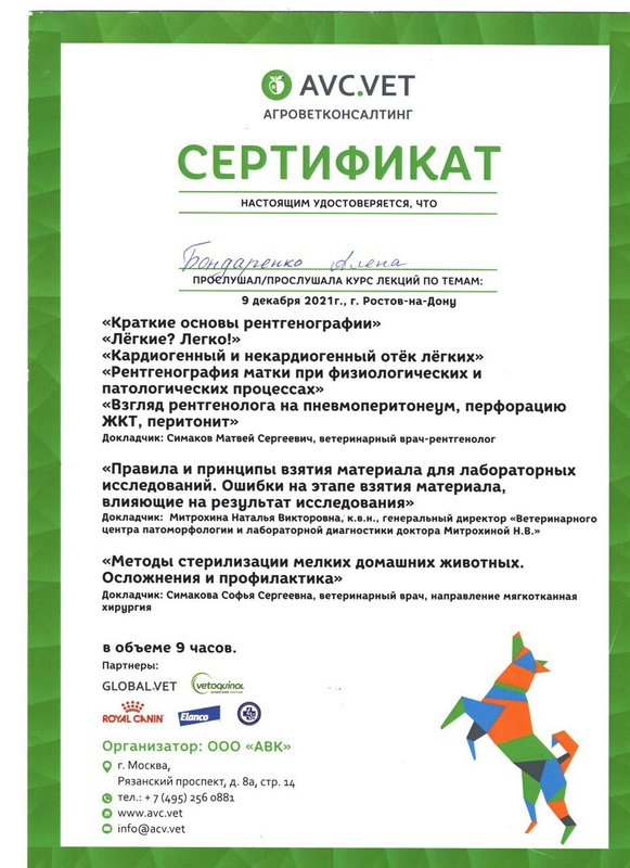 Документ или сертификат