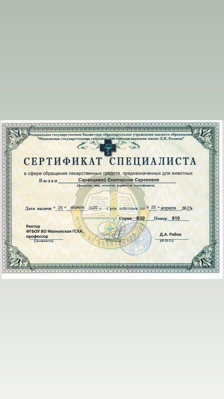 Документ или сертификат