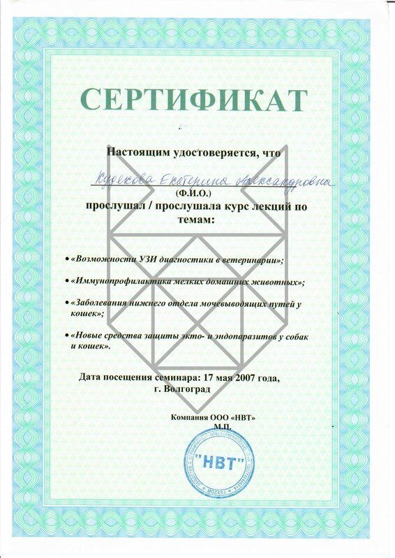 Документ или сертификат