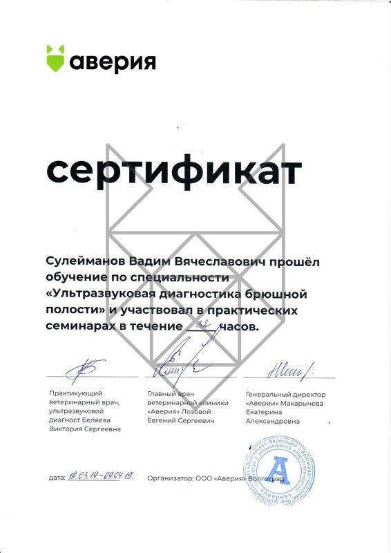Документ или сертификат