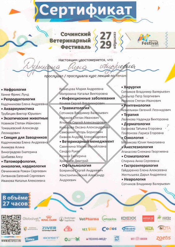 Документ или сертификат