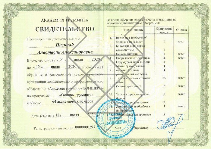 Документ или сертификат