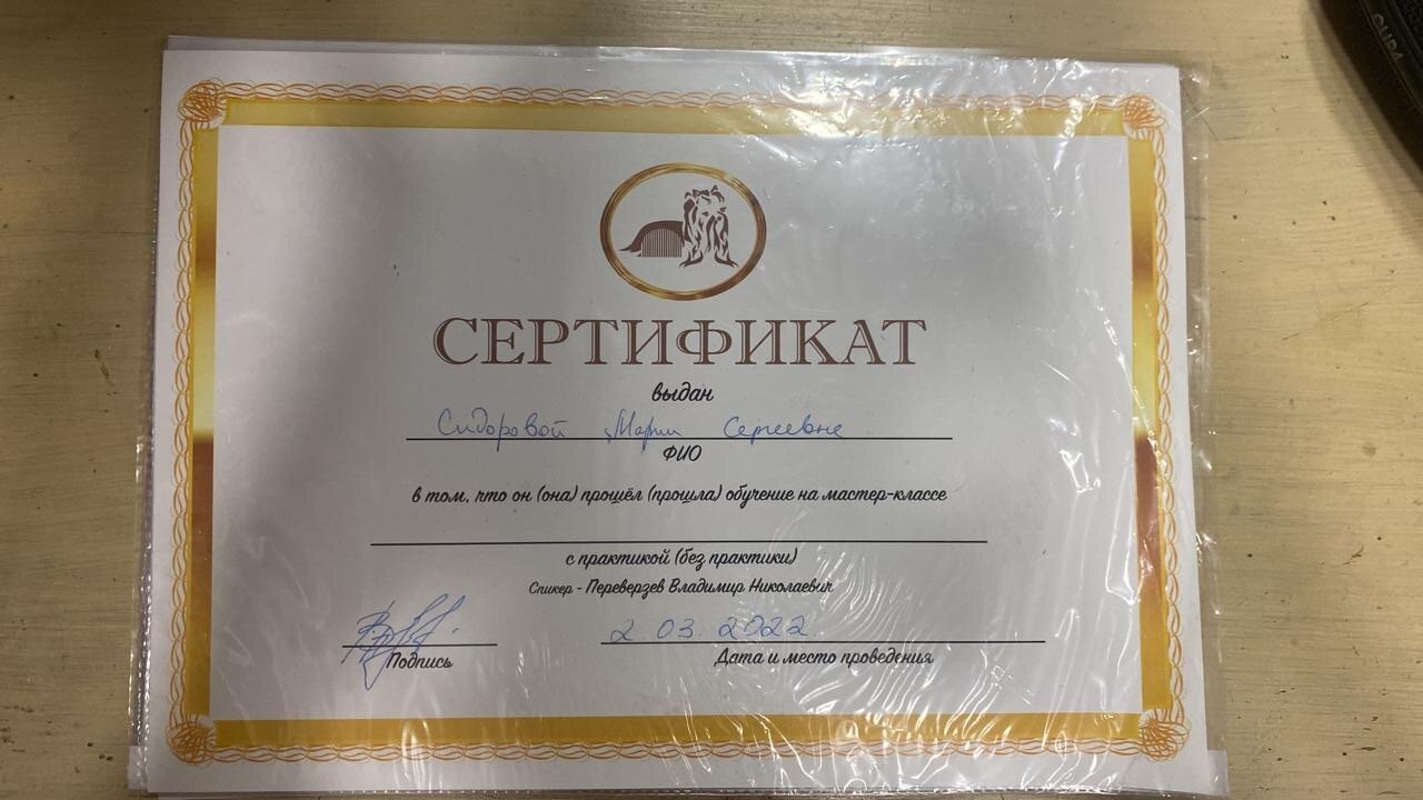 Документ или сертификат