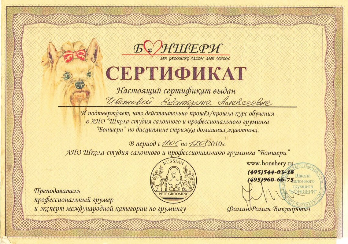Документ или сертификат