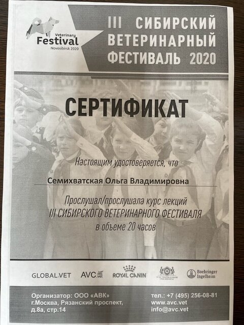 Документ или сертификат